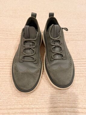 Men's Cole Haan Olive Green Casual Wingtip Sneakers